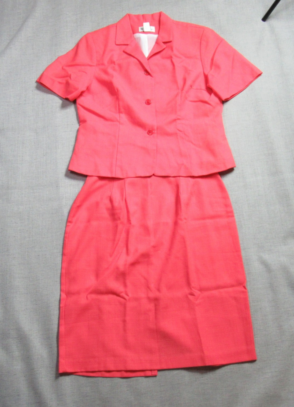 Vintage Jonathan Logan Suit Womens 16 Coral Secretary Church Office 2 Piece 90s